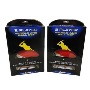 Franklin Table Tennis/Ping Pong 2 Player Paddle & Ball Set (qty 2 boxed) NEW!